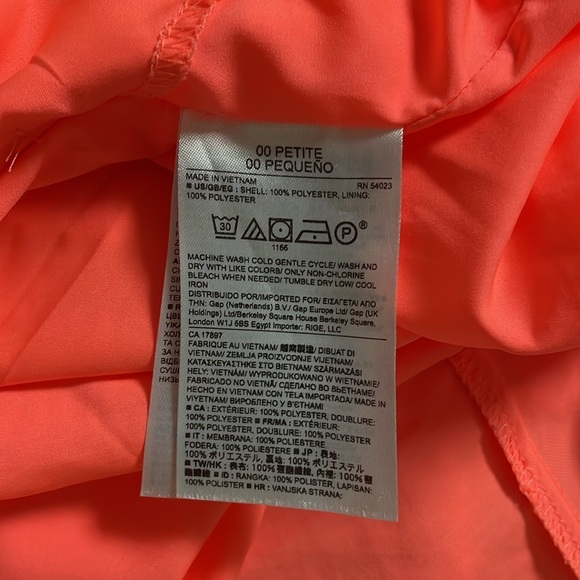 🍀Sale 4/$20 Banana Republic neon mini shirt dress, sz 00P - Picture 5 of 5